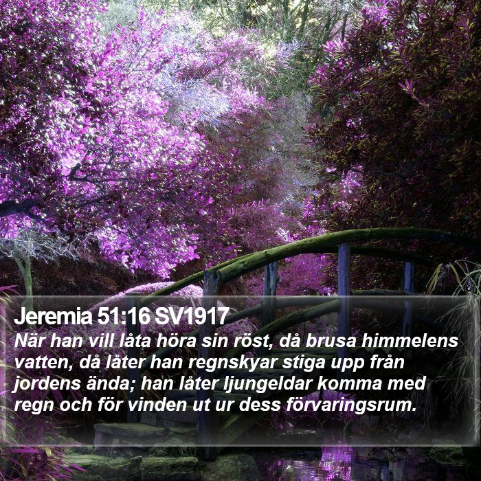 Jeremia 51:16 SV1917 Bible Study