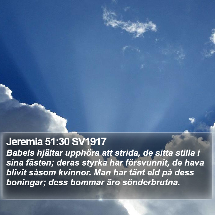Jeremia 51:30 SV1917 Bible Study