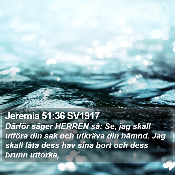 Jeremia 51:36 SV1917 Bible Study