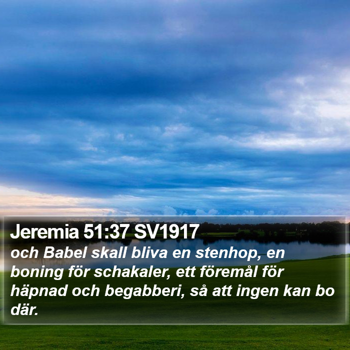 Jeremia 51:37 SV1917 Bible Study