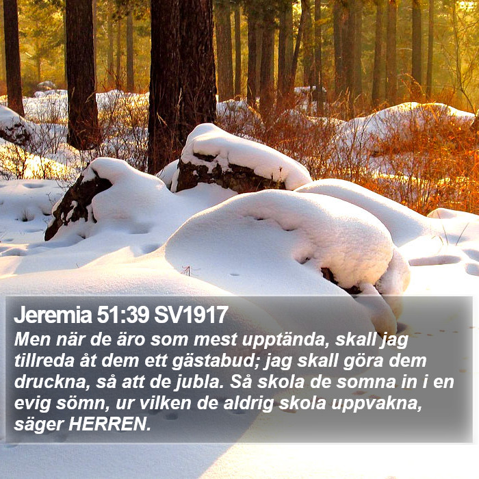 Jeremia 51:39 SV1917 Bible Study