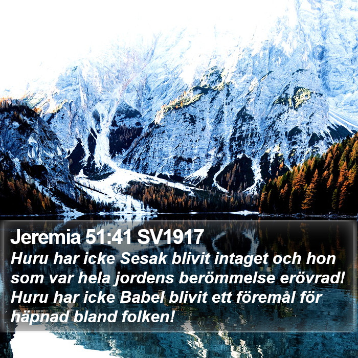 Jeremia 51:41 SV1917 Bible Study