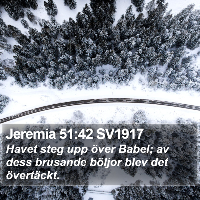 Jeremia 51:42 SV1917 Bible Study
