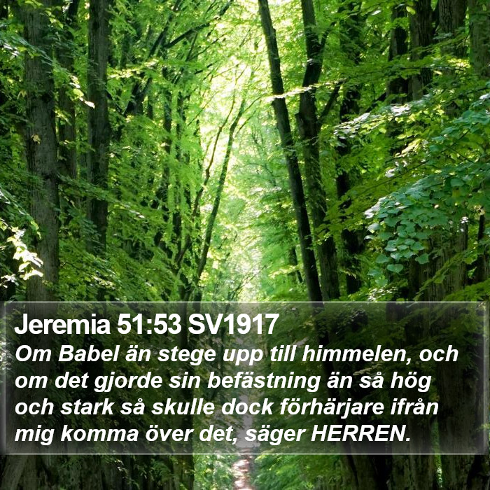 Jeremia 51:53 SV1917 Bible Study