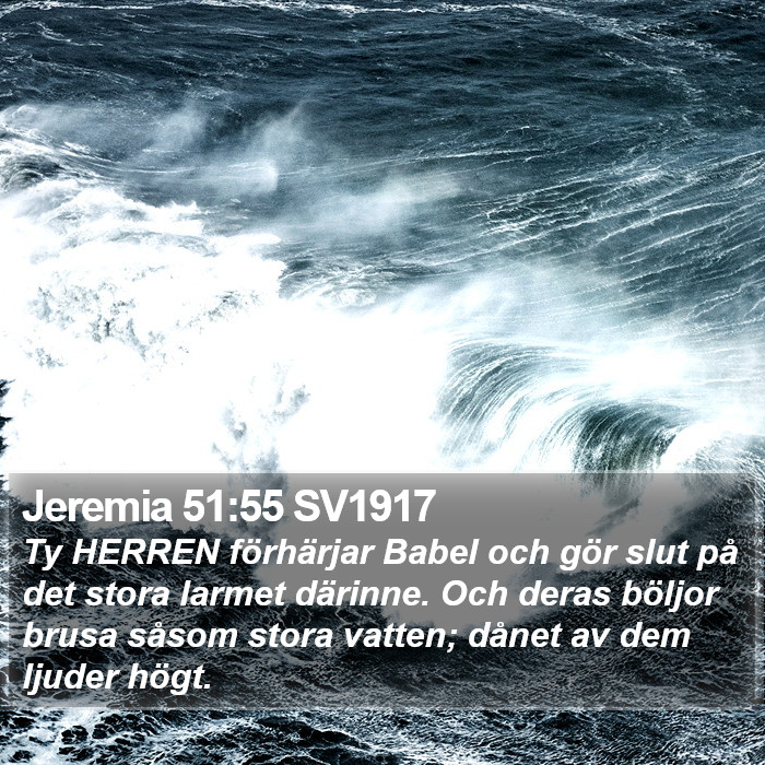 Jeremia 51:55 SV1917 Bible Study