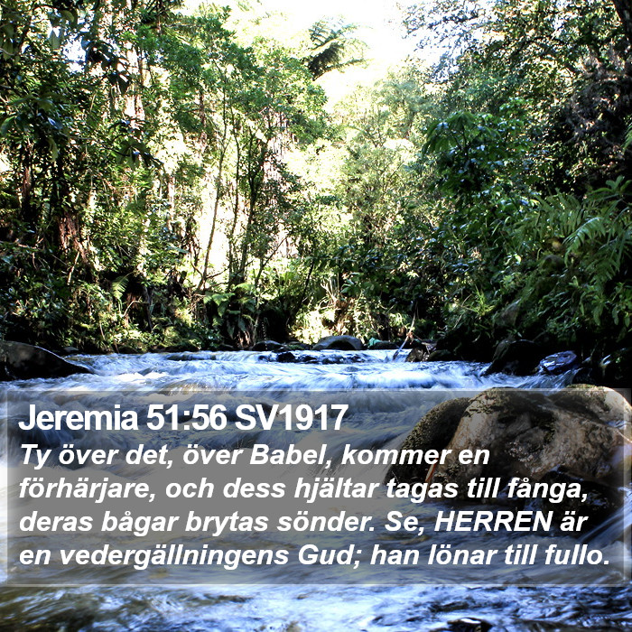 Jeremia 51:56 SV1917 Bible Study