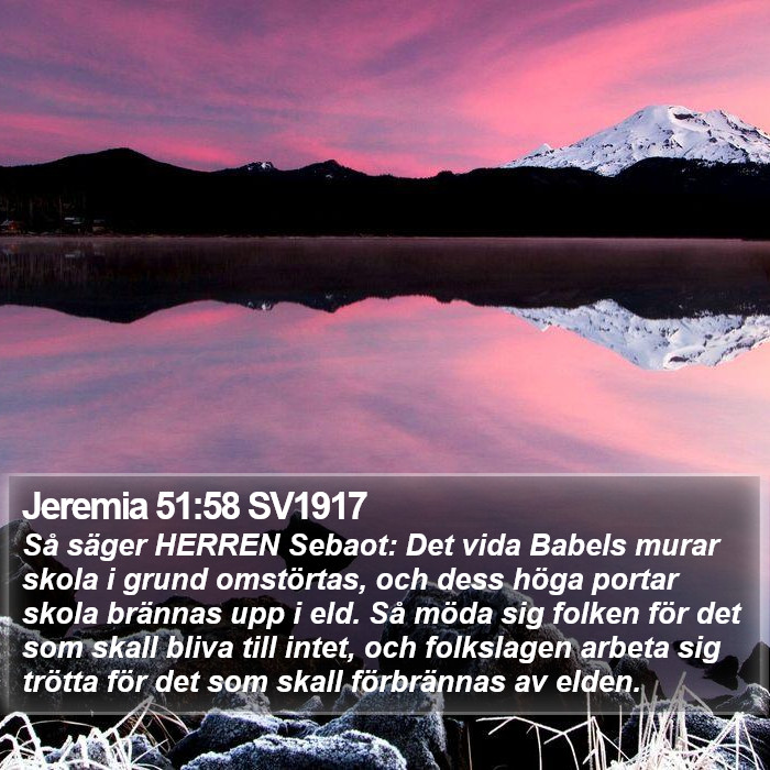 Jeremia 51:58 SV1917 Bible Study