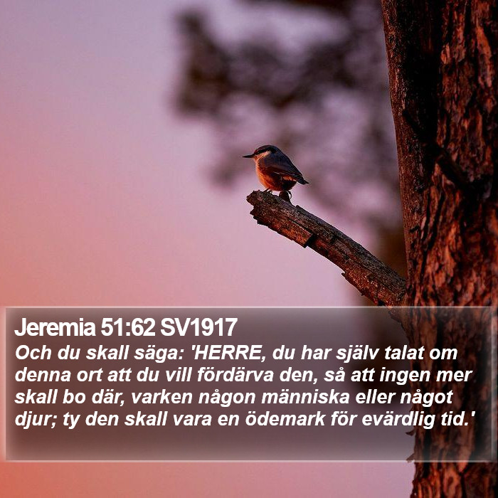 Jeremia 51:62 SV1917 Bible Study
