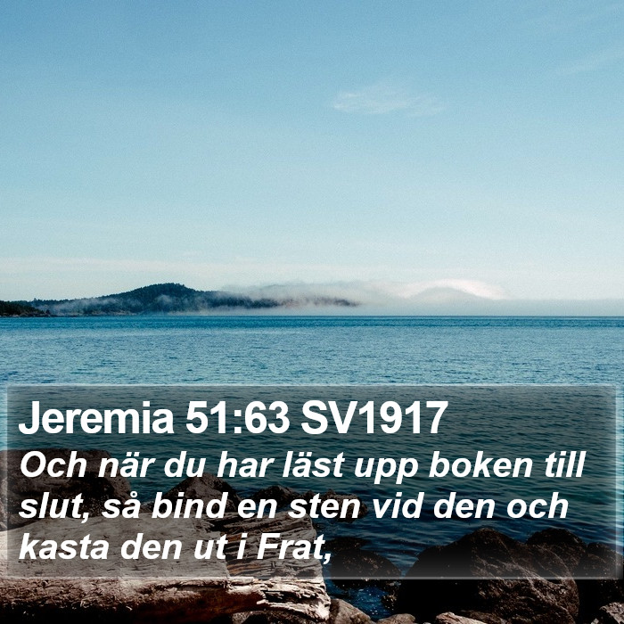 Jeremia 51:63 SV1917 Bible Study