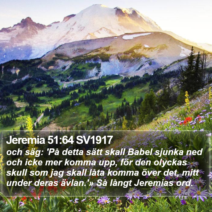 Jeremia 51:64 SV1917 Bible Study
