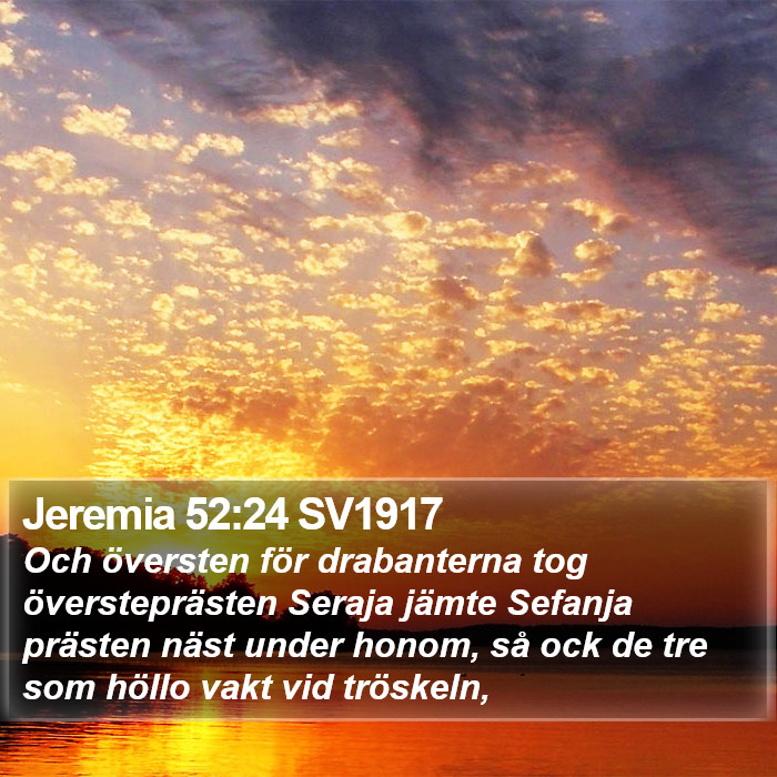 Jeremia 52:24 SV1917 Bible Study