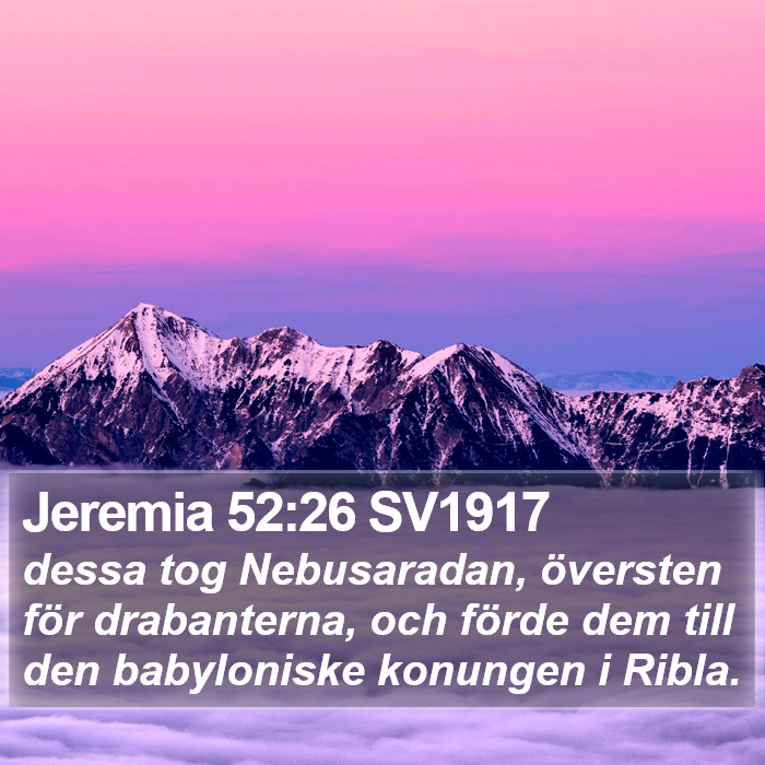 Jeremia 52:26 SV1917 Bible Study