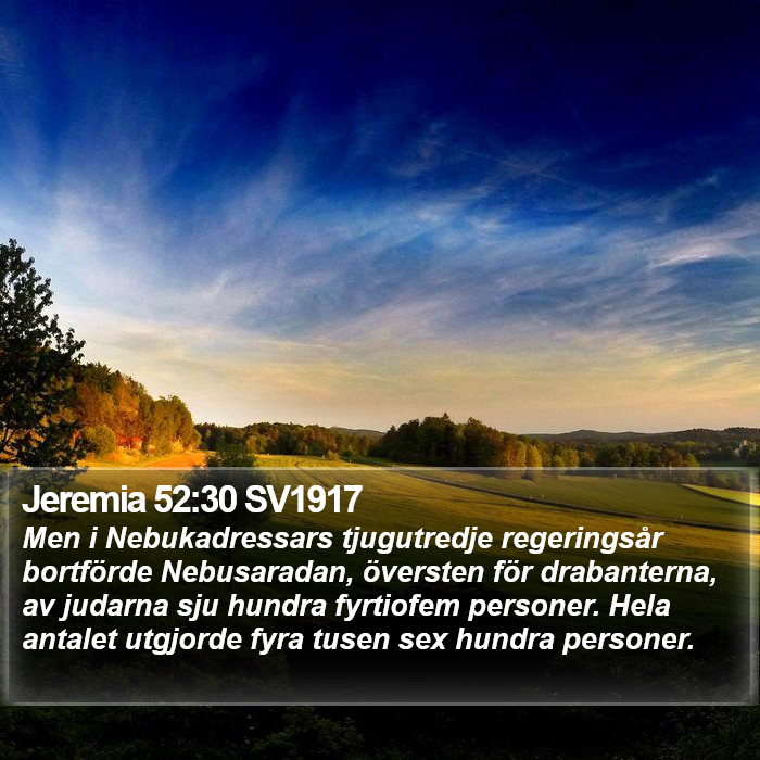 Jeremia 52:30 SV1917 Bible Study