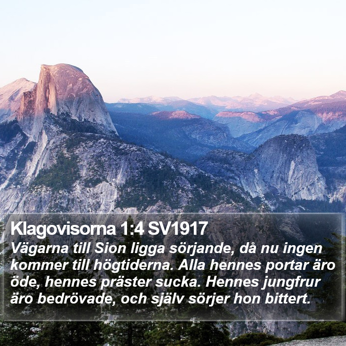 Klagovisorna 1:4 SV1917 Bible Study