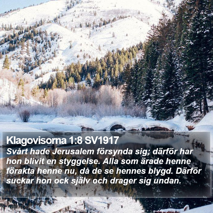 Klagovisorna 1:8 SV1917 Bible Study