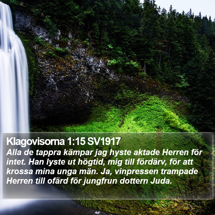 Klagovisorna 1:15 SV1917 Bible Study