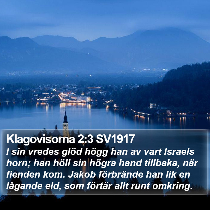 Klagovisorna 2:3 SV1917 Bible Study