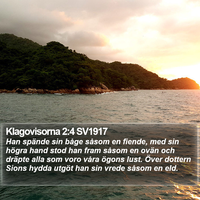 Klagovisorna 2:4 SV1917 Bible Study