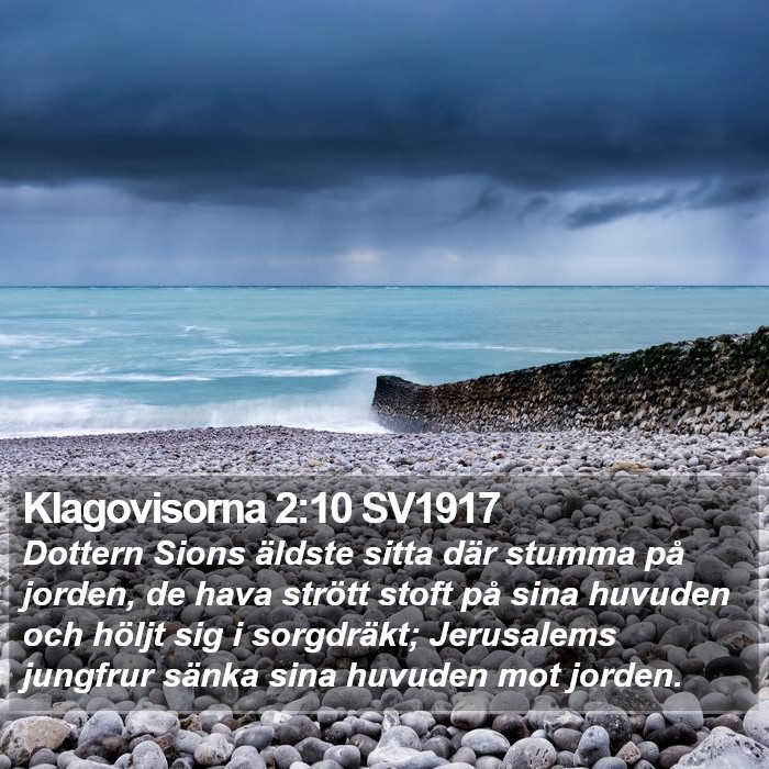 Klagovisorna 2:10 SV1917 Bible Study
