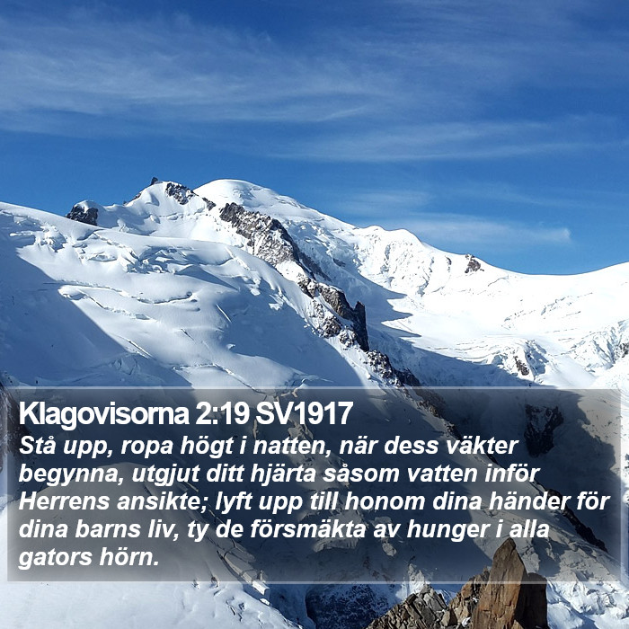 Klagovisorna 2:19 SV1917 Bible Study