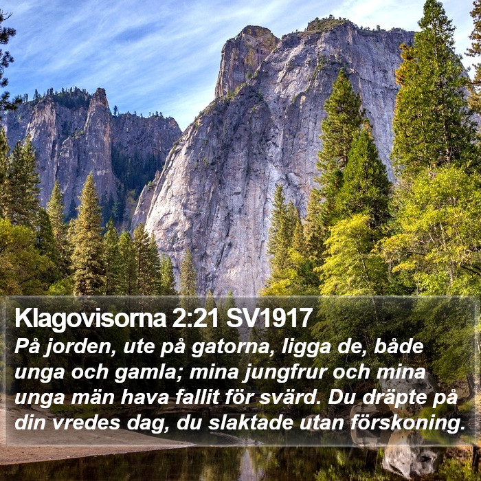 Klagovisorna 2:21 SV1917 Bible Study