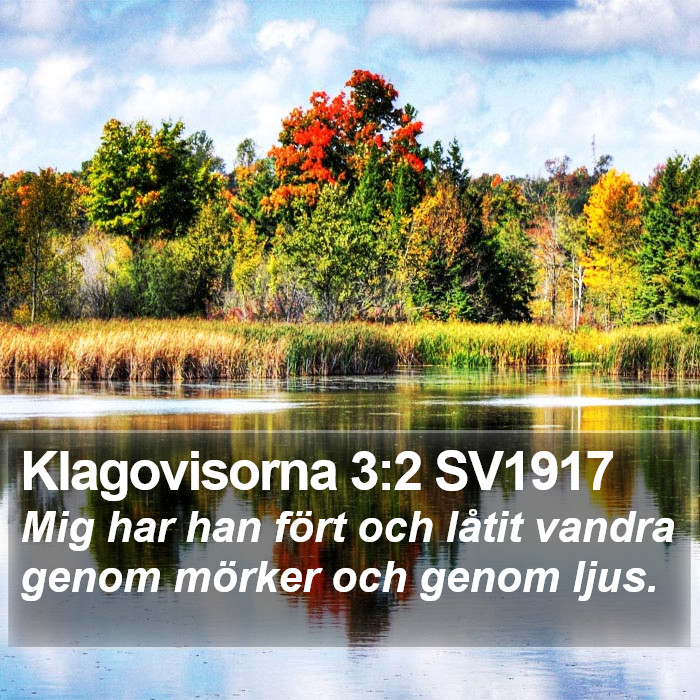 Klagovisorna 3:2 SV1917 Bible Study