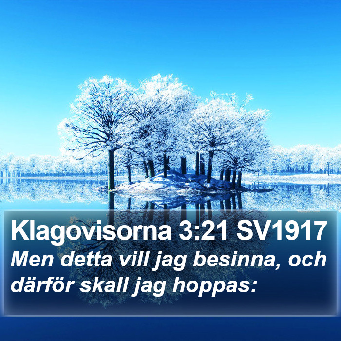 Klagovisorna 3:21 SV1917 Bible Study