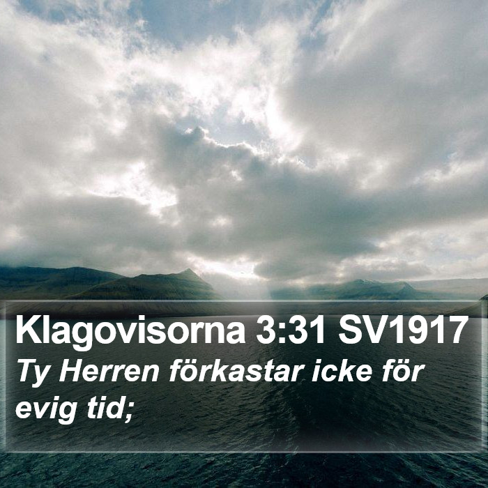 Klagovisorna 3:31 SV1917 Bible Study