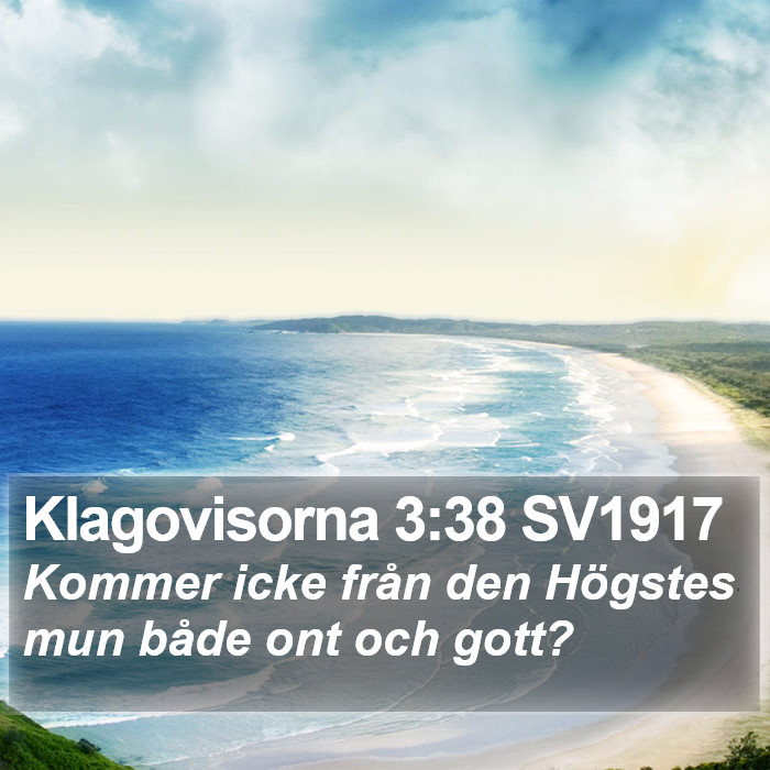 Klagovisorna 3:38 SV1917 Bible Study