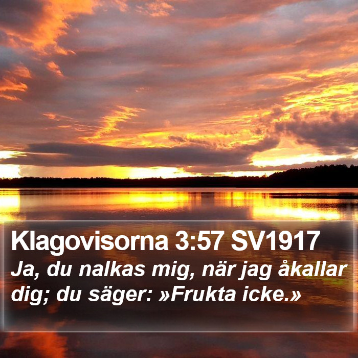 Klagovisorna 3:57 SV1917 Bible Study