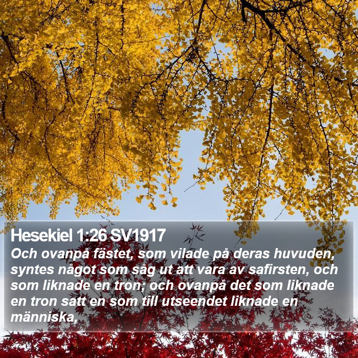 Hesekiel 1:26 SV1917 Bible Study