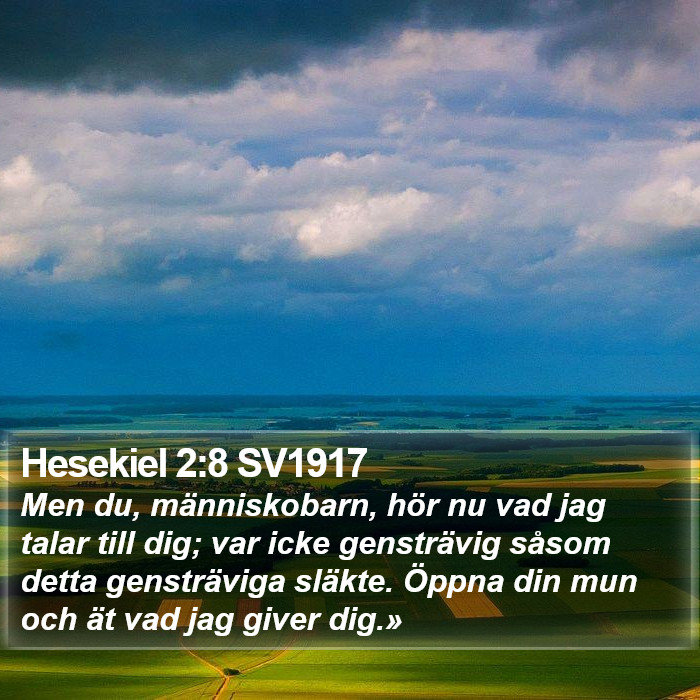 Hesekiel 2:8 SV1917 Bible Study