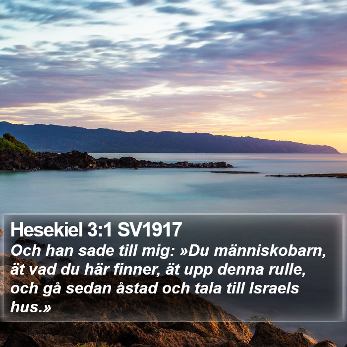 Hesekiel 3:1 SV1917 Bible Study