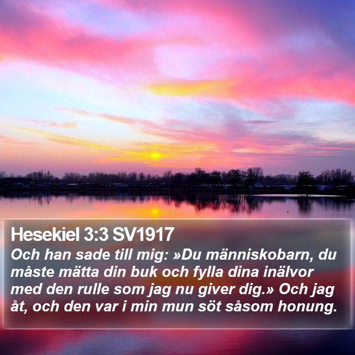 Hesekiel 3:3 SV1917 Bible Study