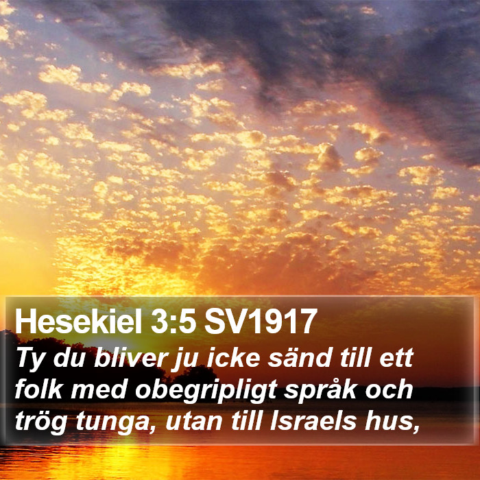 Hesekiel 3:5 SV1917 Bible Study