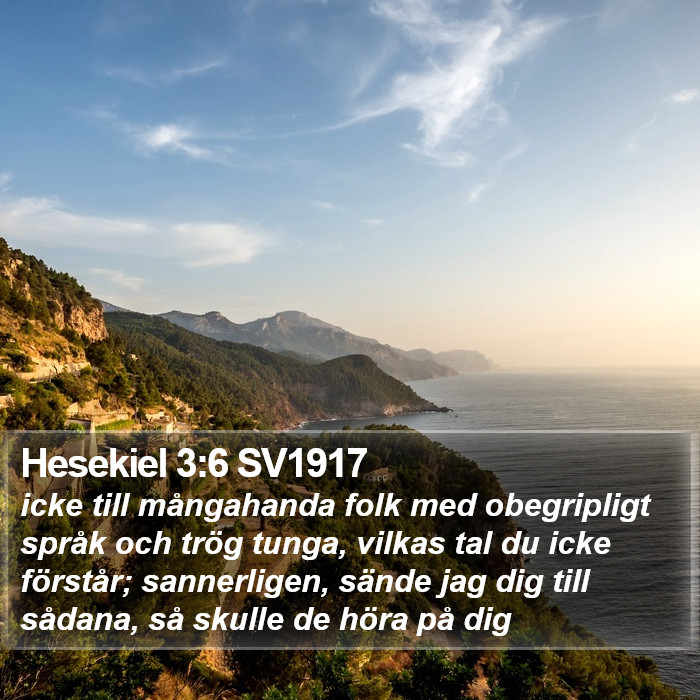 Hesekiel 3:6 SV1917 Bible Study