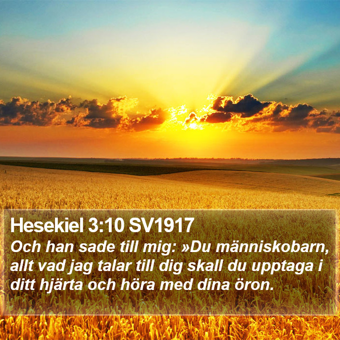 Hesekiel 3:10 SV1917 Bible Study