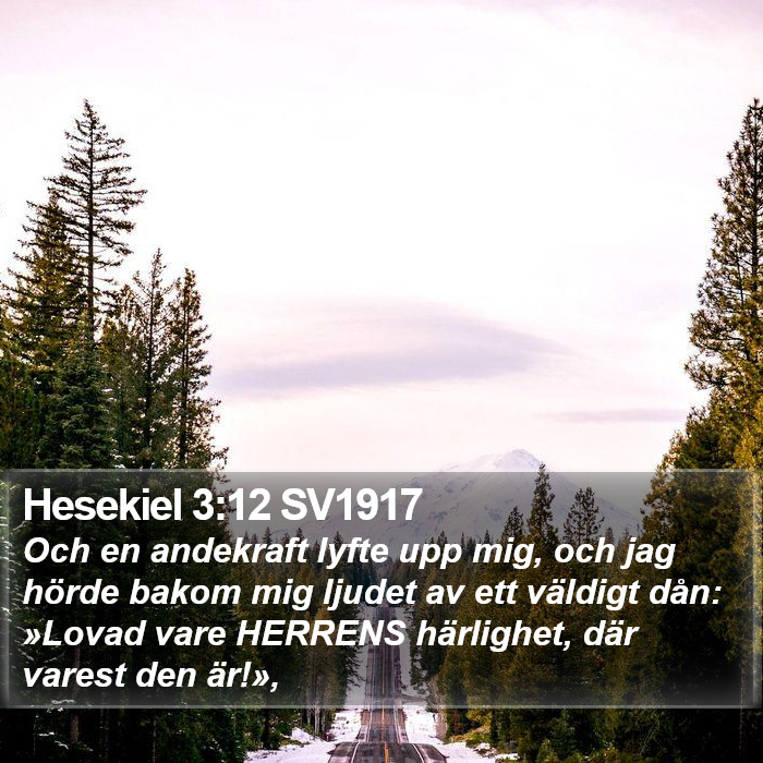 Hesekiel 3:12 SV1917 Bible Study