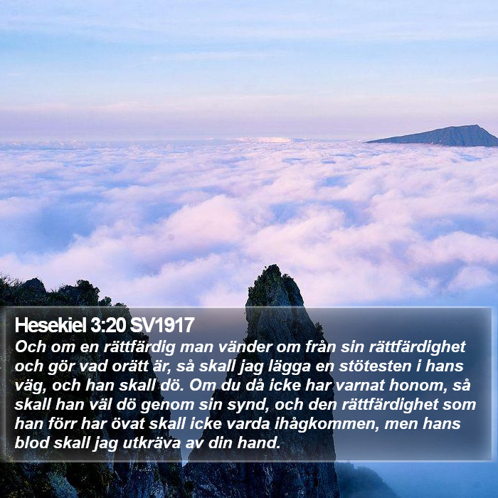 Hesekiel 3:20 SV1917 Bible Study