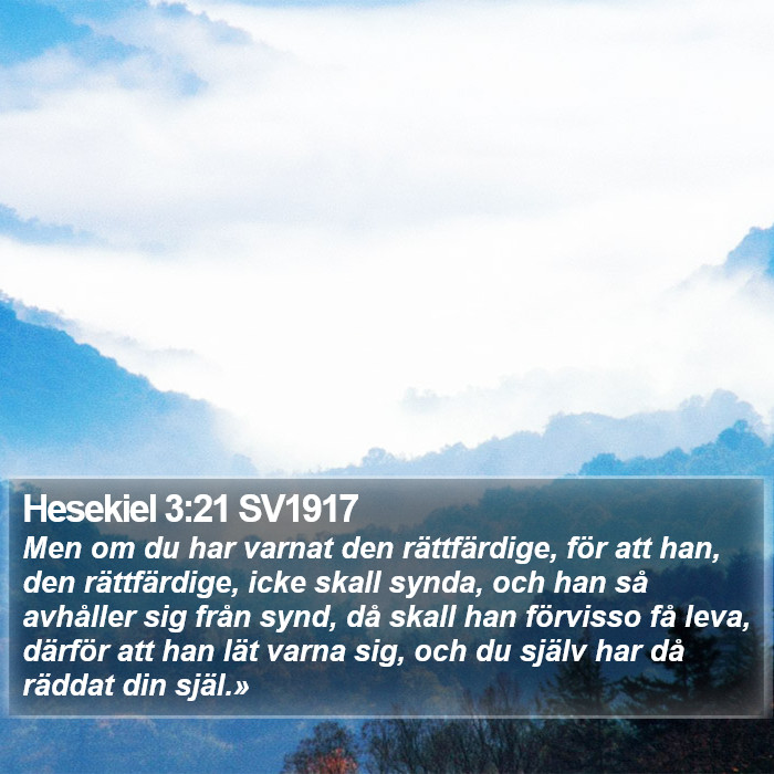 Hesekiel 3:21 SV1917 Bible Study