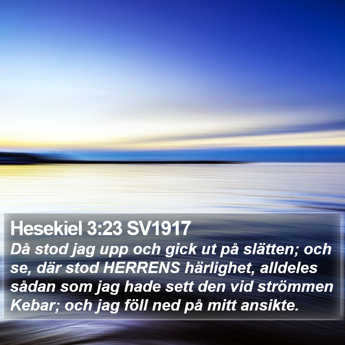 Hesekiel 3:23 SV1917 Bible Study