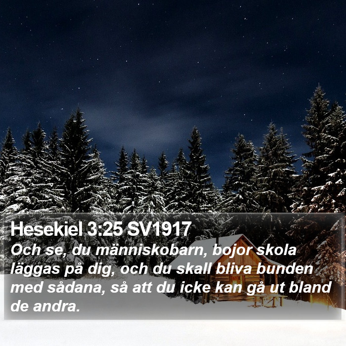 Hesekiel 3:25 SV1917 Bible Study