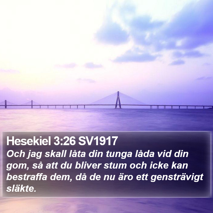 Hesekiel 3:26 SV1917 Bible Study