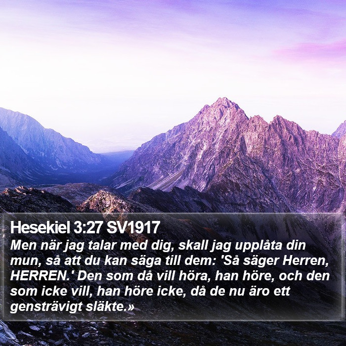 Hesekiel 3:27 SV1917 Bible Study