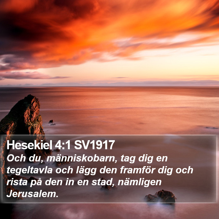 Hesekiel 4:1 SV1917 Bible Study