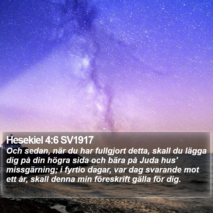 Hesekiel 4:6 SV1917 Bible Study