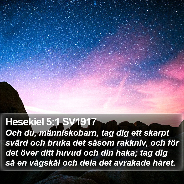 Hesekiel 5:1 SV1917 Bible Study