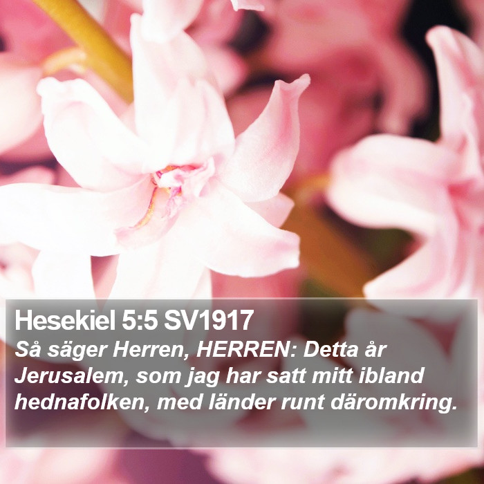 Hesekiel 5:5 SV1917 Bible Study