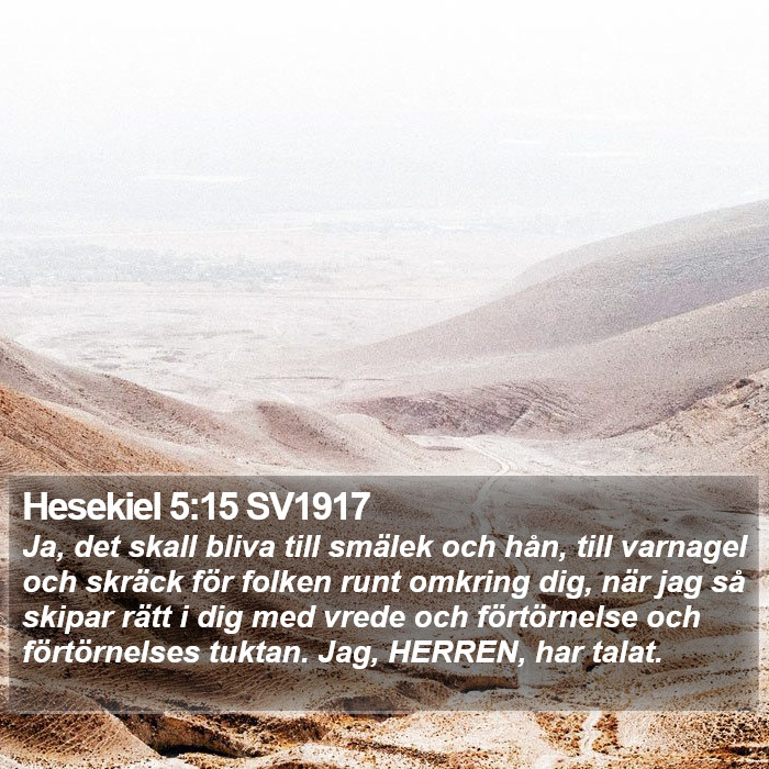 Hesekiel 5:15 SV1917 Bible Study