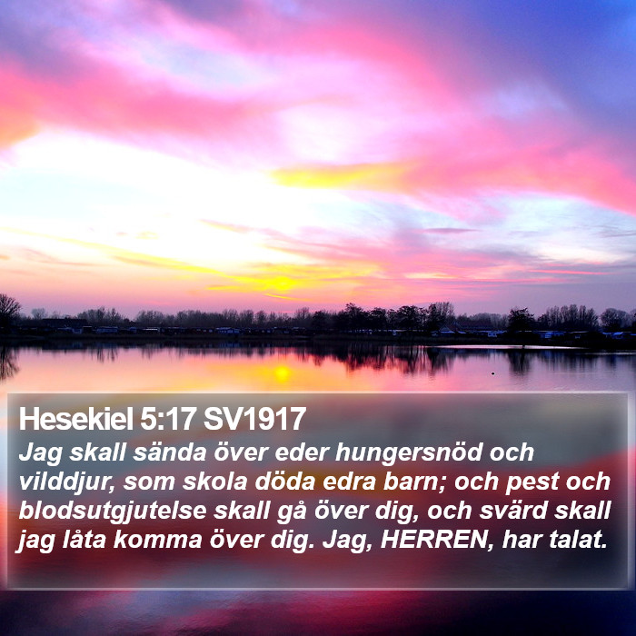 Hesekiel 5:17 SV1917 Bible Study